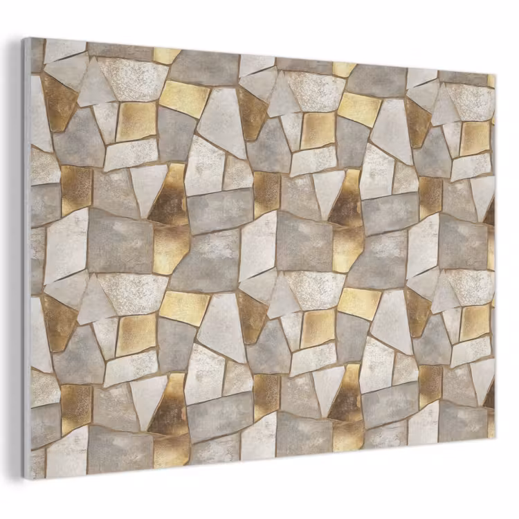 Mozaïek - Marmer - Goud PET vilt klein 837 -3d