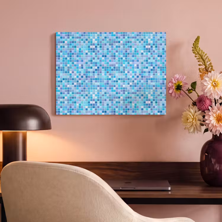 Mozaïek - Patroon - Turquoise PET vilt klein 837 -sfeer3
