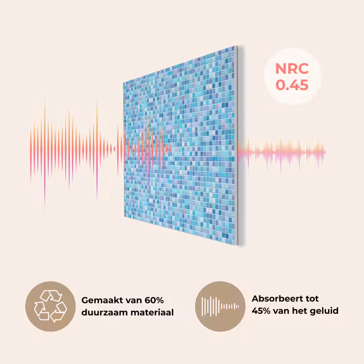 Mozaïek - Patroon - Turquoise PET vilt klein 837 -USP_NL