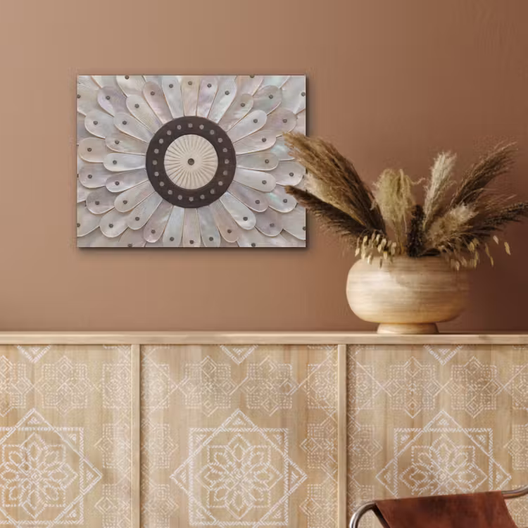 Parelmoer - Patroon - Decoratie - Ambacht - Wit PET vilt klein -sfeer4