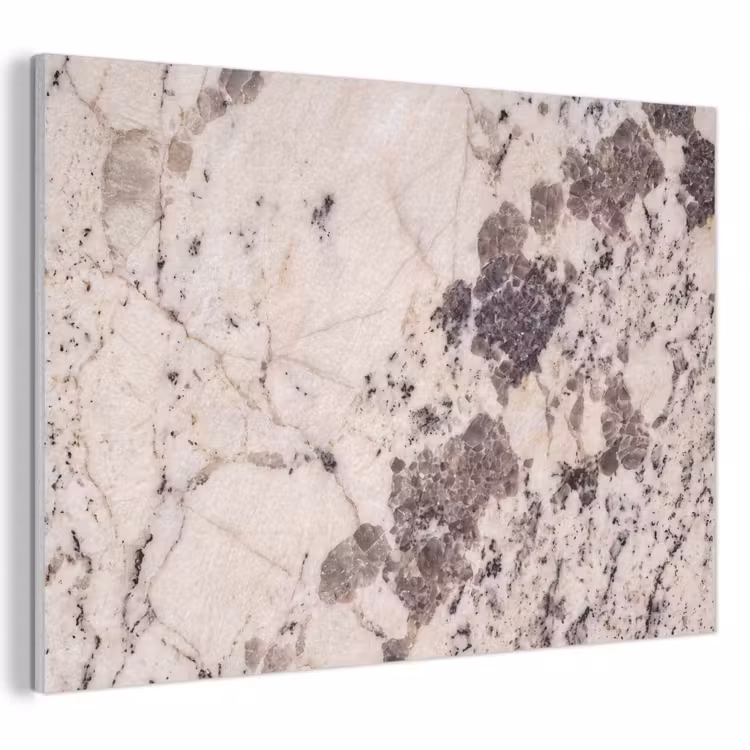 Natuursteen - Patroon - Abstract - Beige - Grijs PET vilt klein -3d
