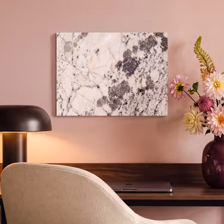 Natuursteen - Patroon - Abstract - Beige - Grijs PET vilt klein -sfeer3