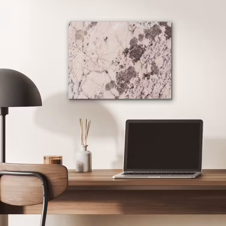 Natuursteen - Patroon - Abstract - Beige - Grijs PET vilt klein -sfeer5