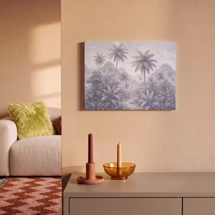 Natuur - Boom - Tropisch - Landschap - Blauw PET vilt klein -sfeer1