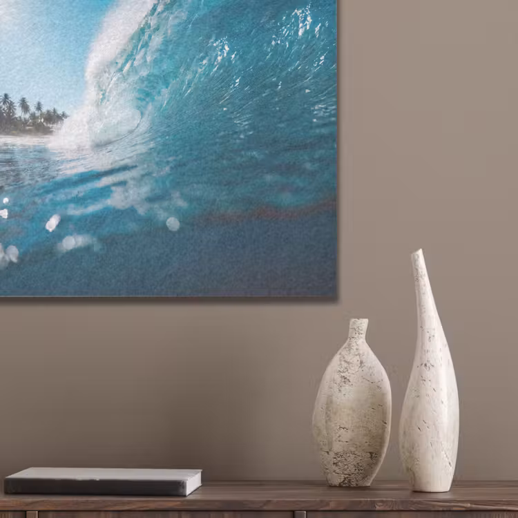Oceaan - Golf - Strand - Natuur - Blauw PET vilt klein -sfeer6_closeup