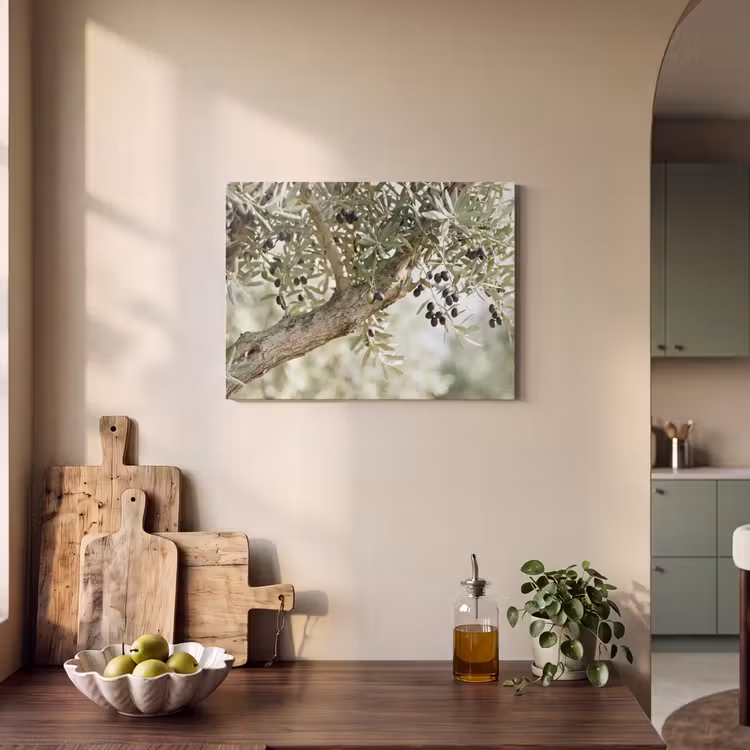 Acoustic Panel - Olive tree - branch - green - Olijfboom - tak - groen PET vilt klein