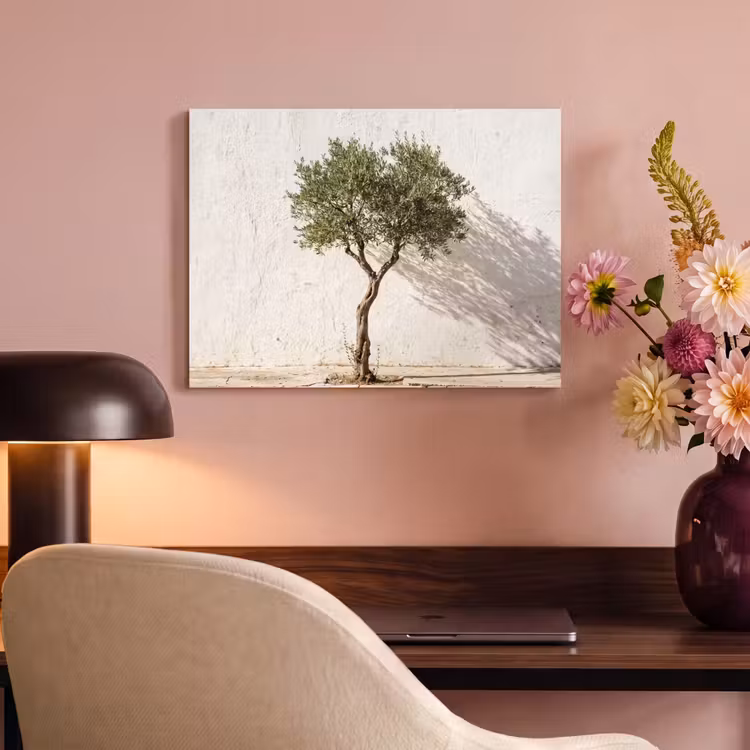 Acoustic Panel - Olive Tree - Wall - White - Olijfboom - muur - wit PET vilt klein