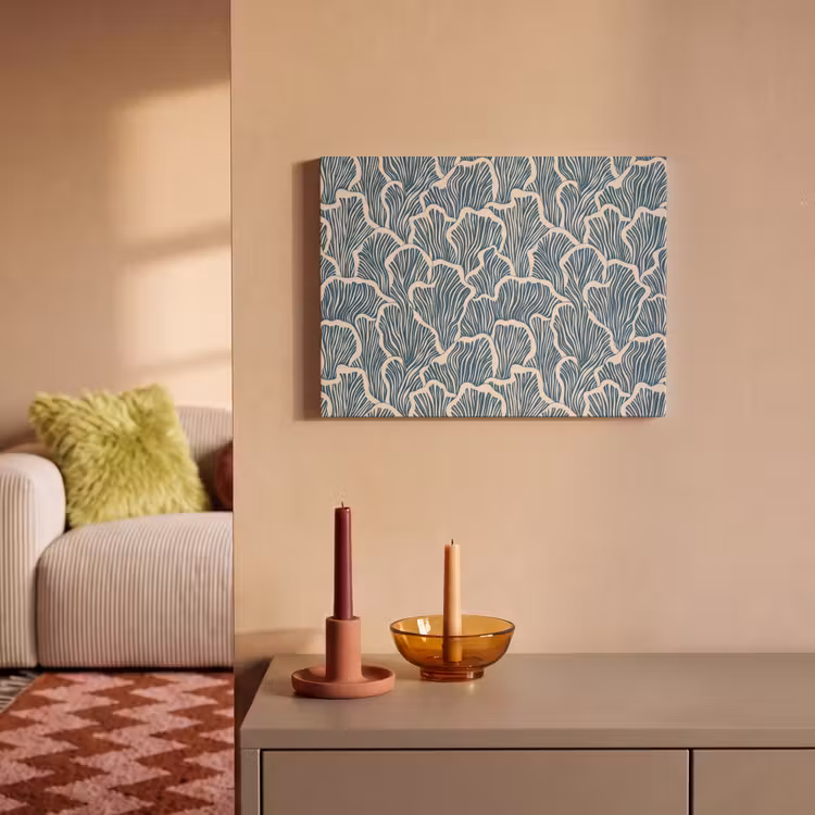 Organisch - Blauw - Crème - Schelpen PET vilt klein 837 -sfeer1