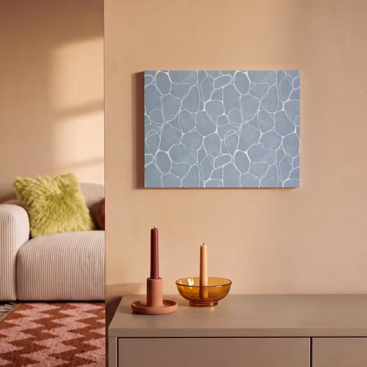Organisch - Patroon - Blauw PET vilt klein 837 -sfeer1