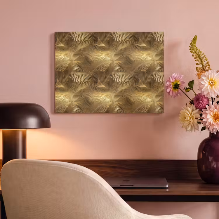 Palm - Waaier - Goud PET vilt klein 837 -sfeer3