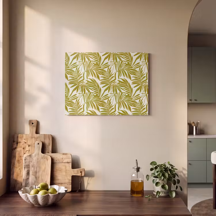 Palmblad - Patroon - Groen PET vilt klein 837 -sfeer2