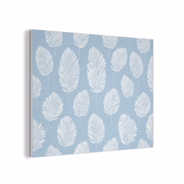 Palmbladeren - Naadloos - Patroon - Pastelblauw PET vilt klein 837 -3d