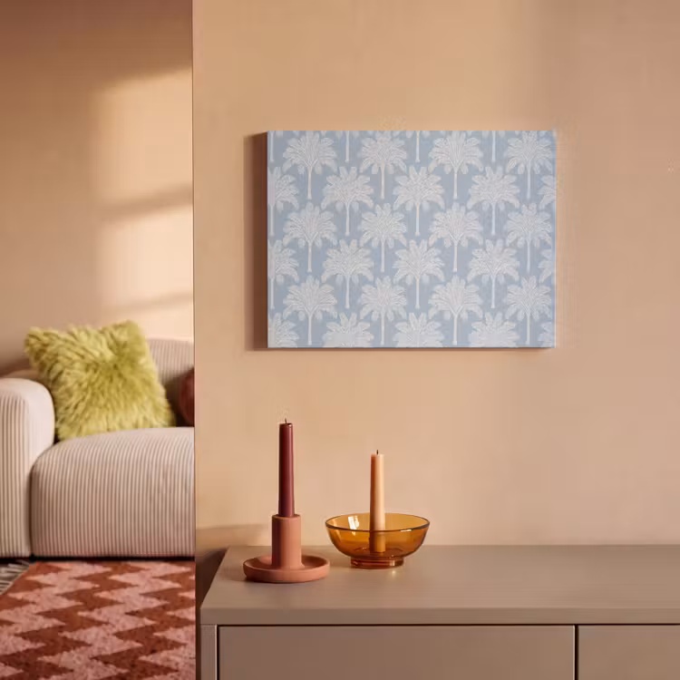 Palmboom - Modern - Blauw PET vilt klein 837 -sfeer1