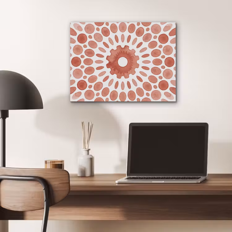 Patroon - Cirkels - Abstract - Modern - Rood PET vilt klein -sfeer5