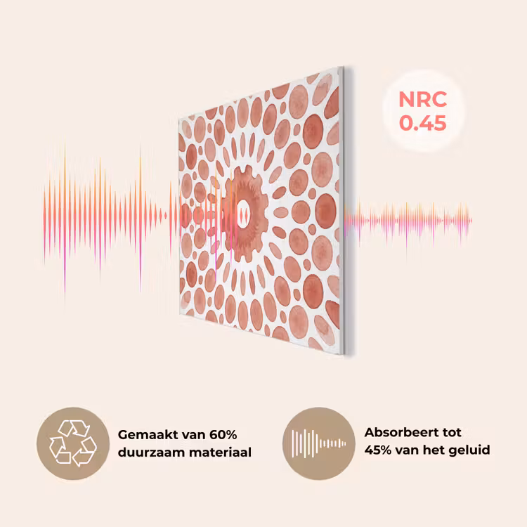 Patroon - Cirkels - Abstract - Modern - Rood PET vilt klein -USP_NL