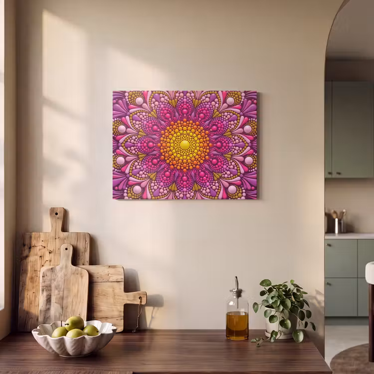 Patroon - Stippen - Abstract - Kleurrijk PET vilt klein -sfeer2