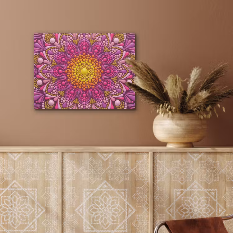 Patroon - Stippen - Abstract - Kleurrijk PET vilt klein -sfeer4
