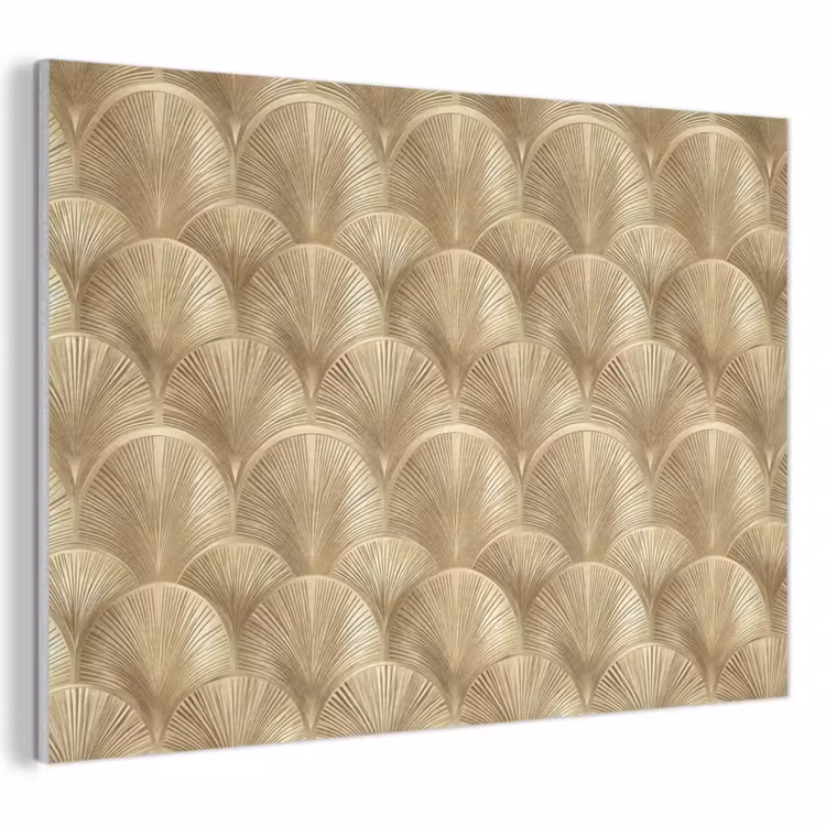 Patroon - Waaier - Goud PET vilt klein 837 -3d