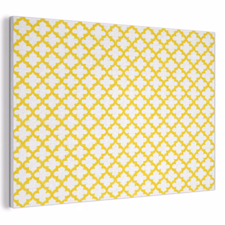 Patroon - Geometrisch - Klassiek - Geel PET vilt klein 837 -3d