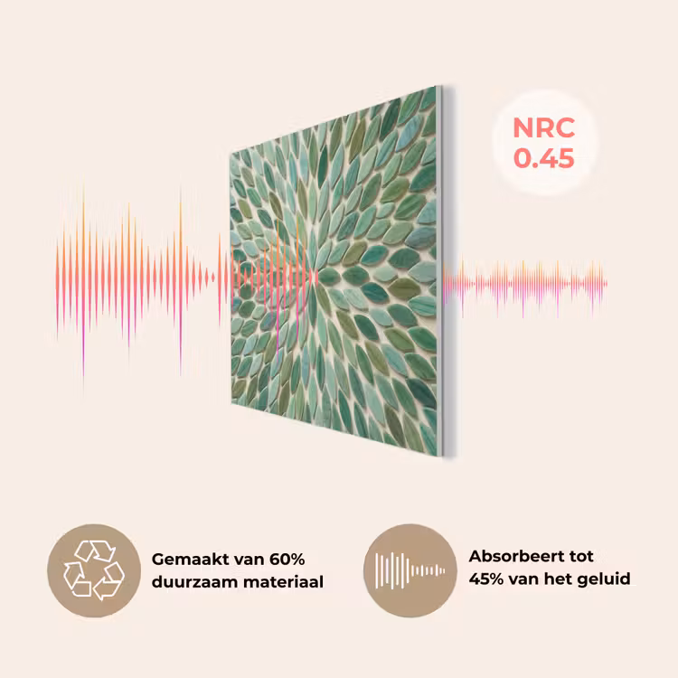 Patroon - Blad - Groen - Abstract PET vilt klein -USP_NL