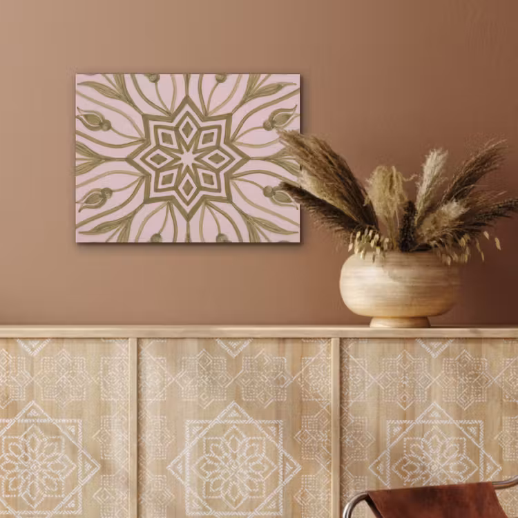 Patroon - Mandala - Decoratie - Abstract - Groen PET vilt klein -sfeer4