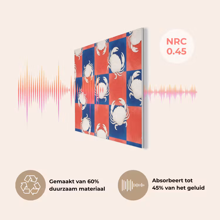 Patroon - Zeeleven - Rood - Blauw - Abstract PET vilt klein -USP_NL