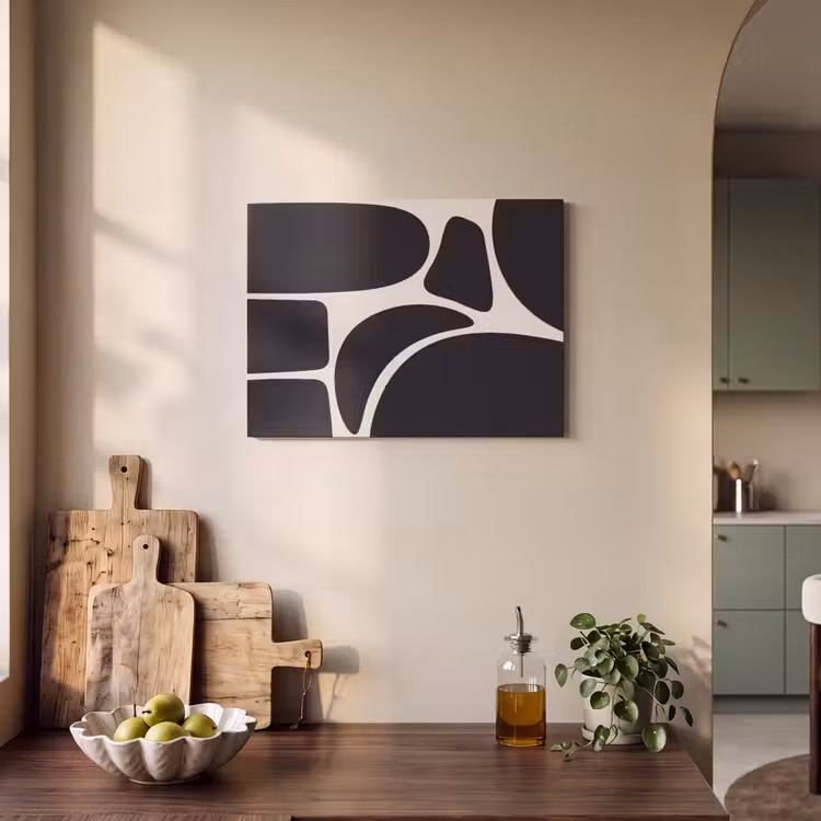 Acoustic Panel - Pattern - Organic - Black - Patroon - Organisch - Zwart PET vilt klein