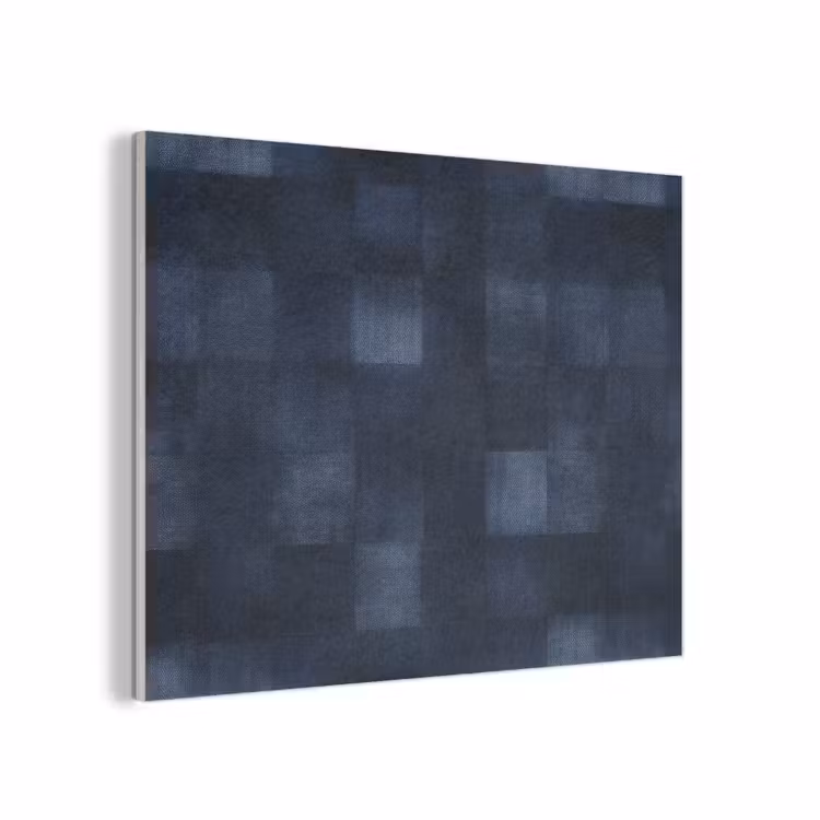 Patroon - Ruit - Marineblauw PET vilt klein 837 -3d