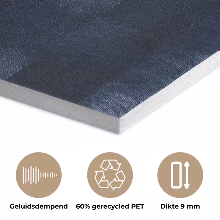 Patroon - Ruit - Marineblauw PET vilt klein 837 -closeup_NL