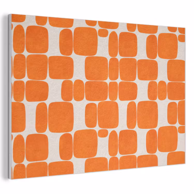 Patroon - Retro - Oranje PET vilt klein 837 -3d