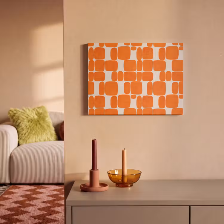 Patroon - Retro - Oranje PET vilt klein 837 -sfeer1