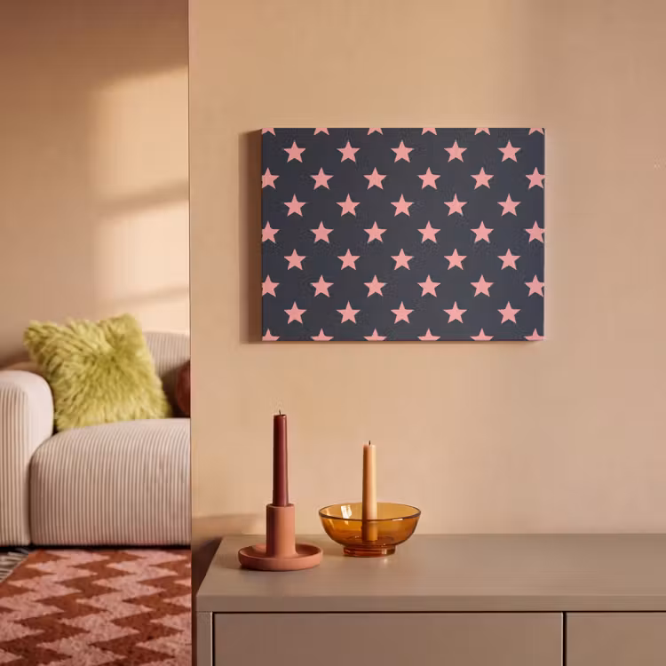 Patroon - Sterren - Roze PET vilt klein 837 -sfeer1