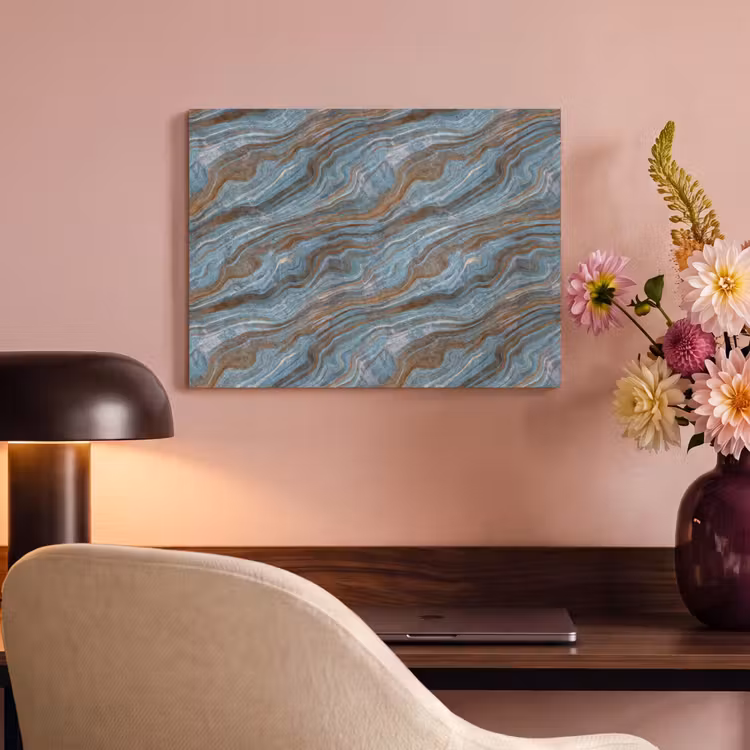 Patroon - Steen - Blauw PET vilt klein 837 -sfeer3