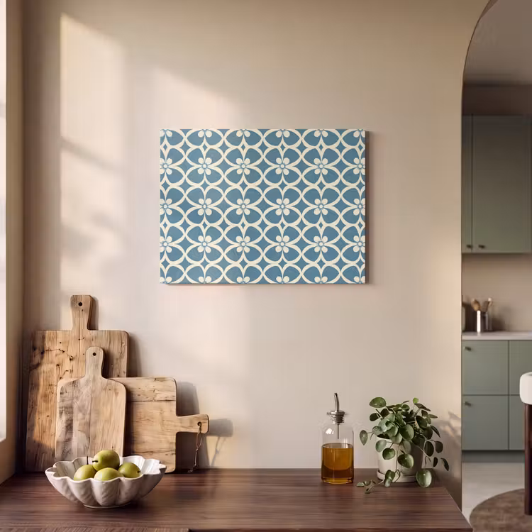 Patroon - Symmetrisch - Blauw PET vilt klein 837 -sfeer2