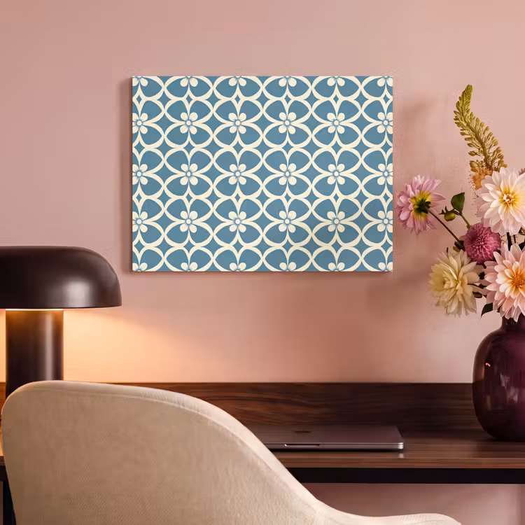 Patroon - Symmetrisch - Blauw PET vilt klein 837 -sfeer3