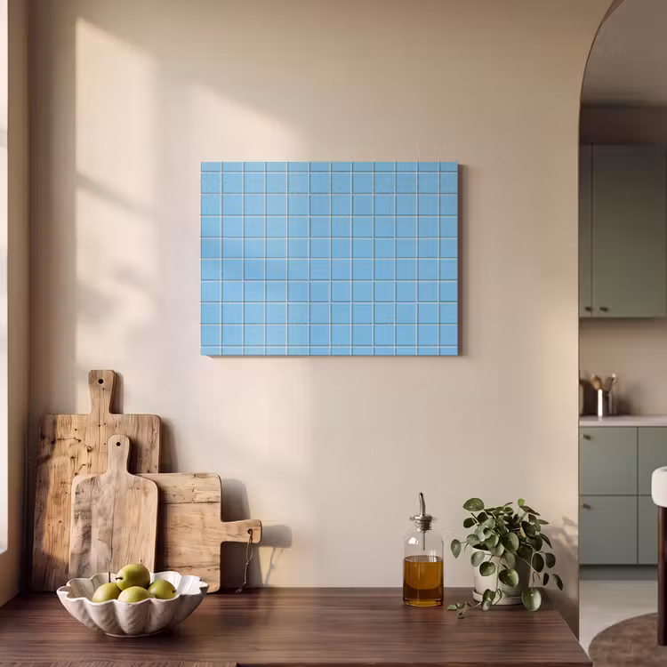 Patroon - Tegel - Pastel - Blauw PET vilt klein 837 -sfeer2