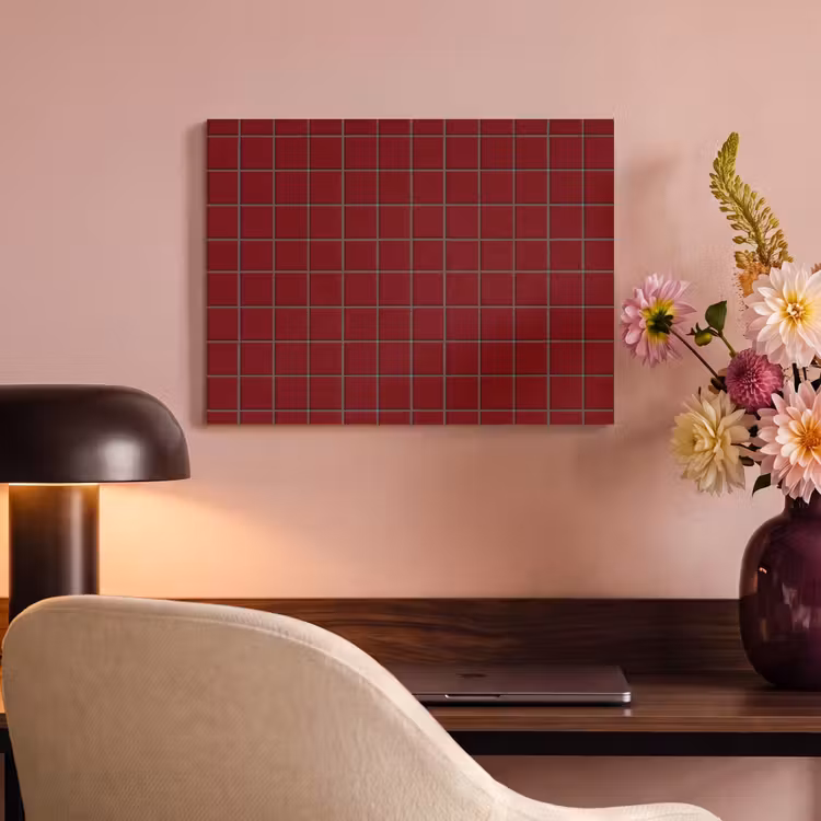 Patroon - Tegels - Burgundy PET vilt klein 837 -sfeer3