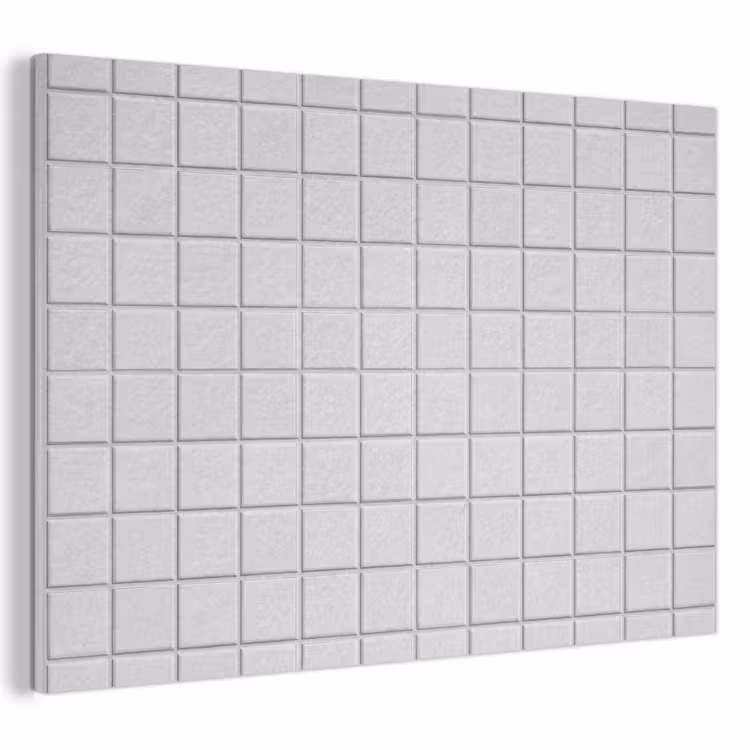 Patroon - Tegels - Grijs - Wit PET vilt klein 837 -3d