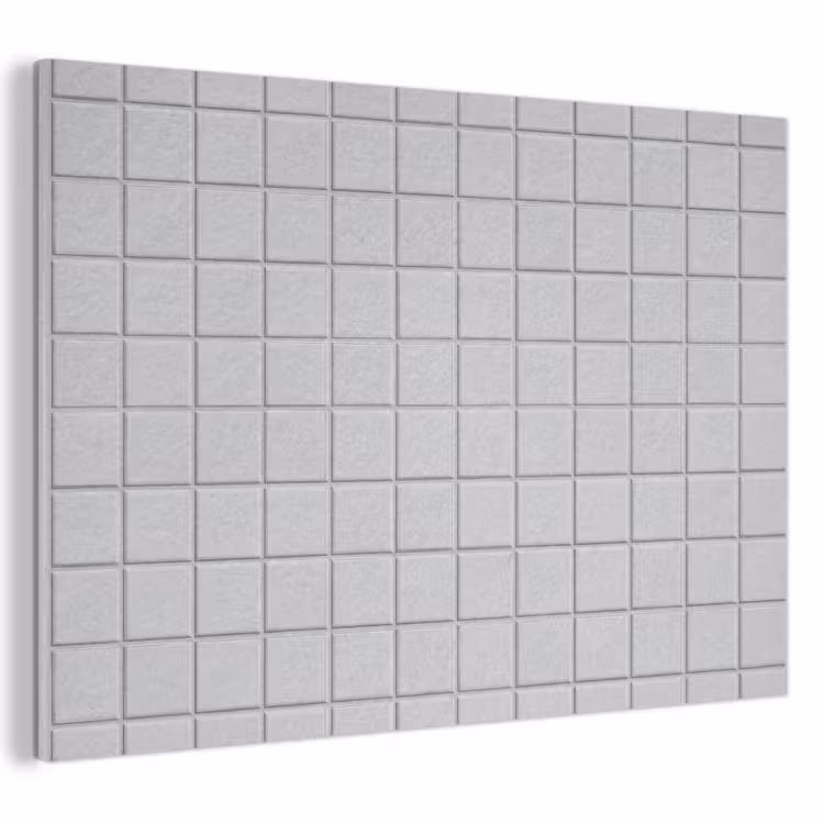 Patroon - Tegels - Licht - Grijs PET vilt klein 837 -3d
