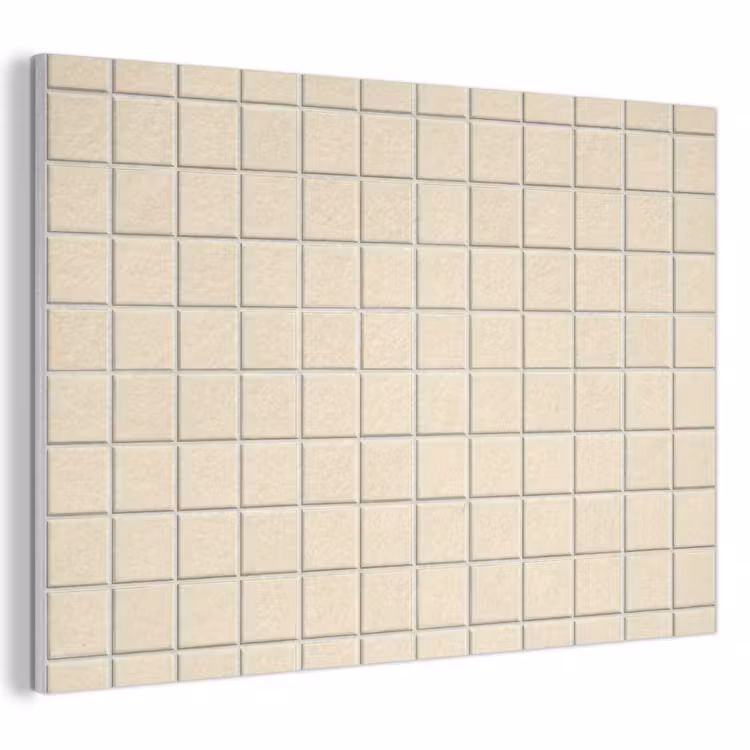 Patroon - Tegels - Gebroken - Wit PET vilt klein 837 -3d