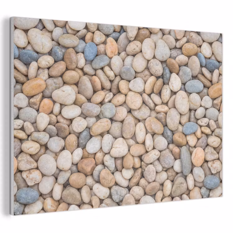 Kiezelstenen - Natuur - Textuur - Beige - Grijs PET vilt klein -3d