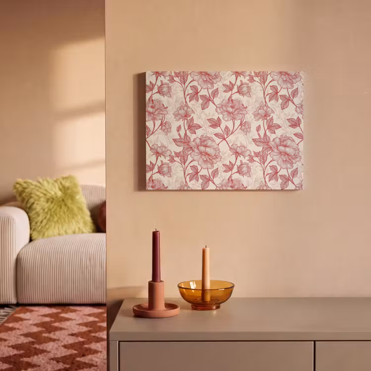Pioenrozen - Modern - Rood PET vilt klein 837 -sfeer1