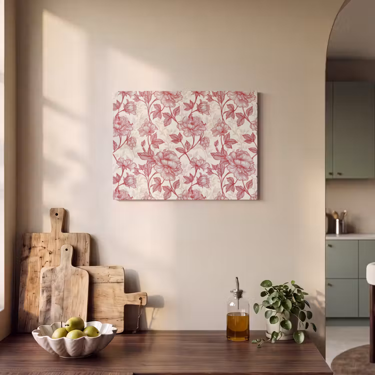 Pioenrozen - Modern - Rood PET vilt klein 837 -sfeer2