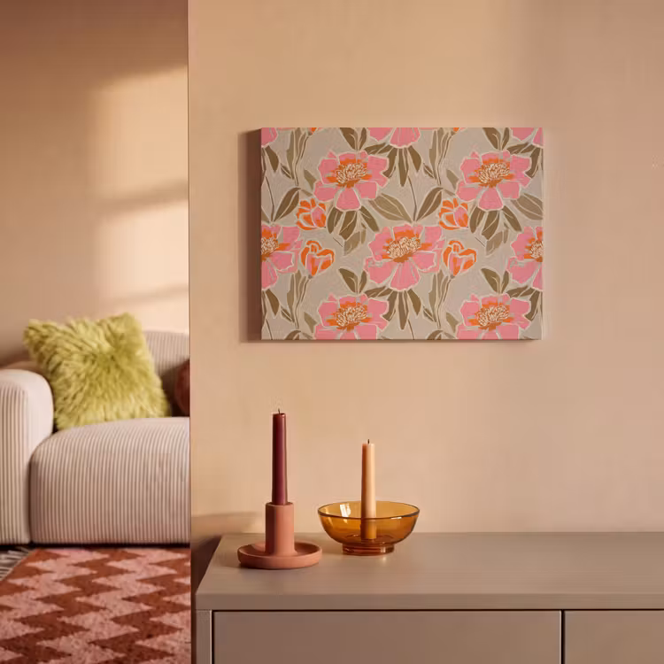 Pioenrozen - Patroon - Roze PET vilt klein 837 -sfeer1