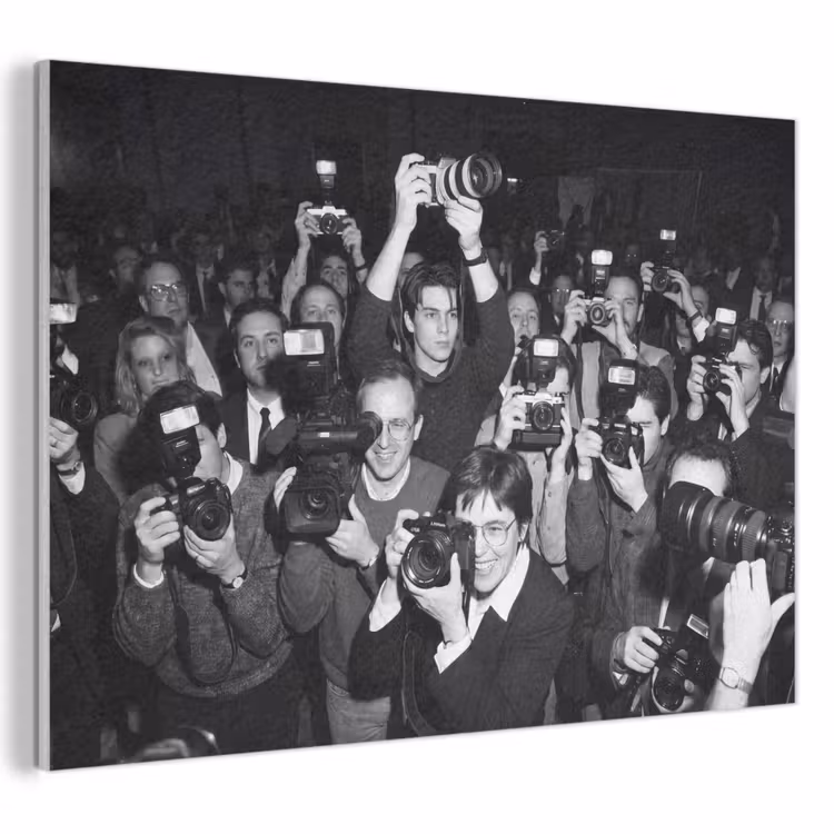 Fotografen - Menigte - Flitsers - Journalistiek PET vilt klein -3d