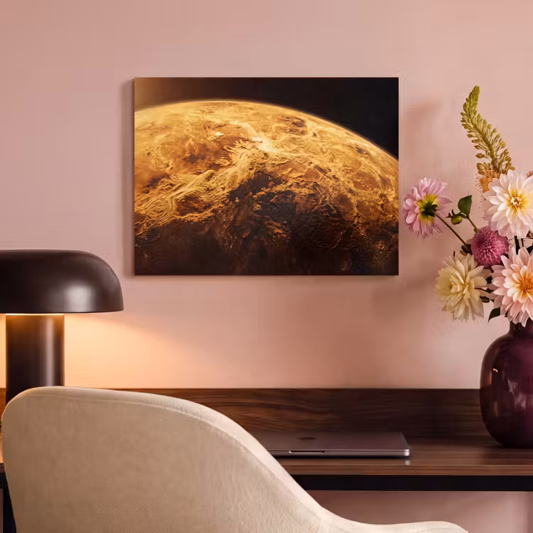 Acoustic Panel - Planet - Space - Orange - Planeet - Ruimte - Oranje PET vilt klein