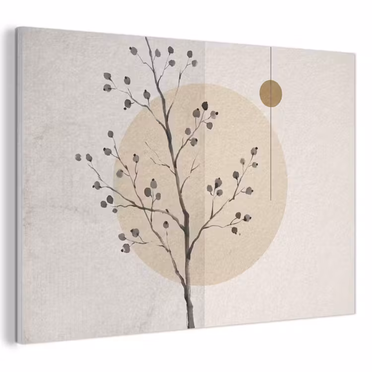 Acoustic Panel - Plant - Abstract - Beige - Plant - Abstract - Beige PET vilt klein
