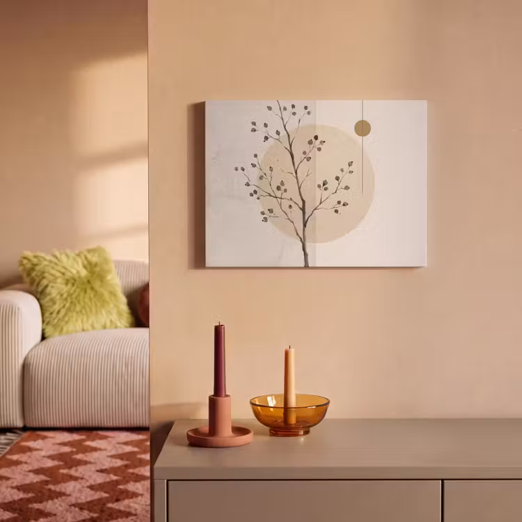 Acoustic Panel - Plant - Abstract - Beige - Plant - Abstract - Beige PET vilt klein
