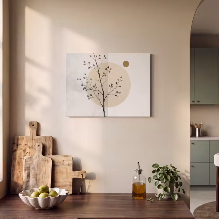 Acoustic Panel - Plant - Abstract - Beige - Plant - Abstract - Beige PET vilt klein