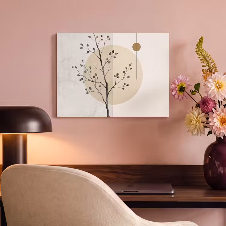 Acoustic Panel - Plant - Abstract - Beige - Plant - Abstract - Beige PET vilt klein